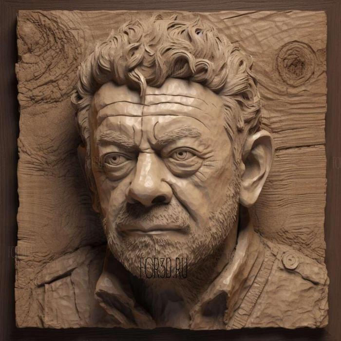 Andy Serkis 3 stl model for CNC